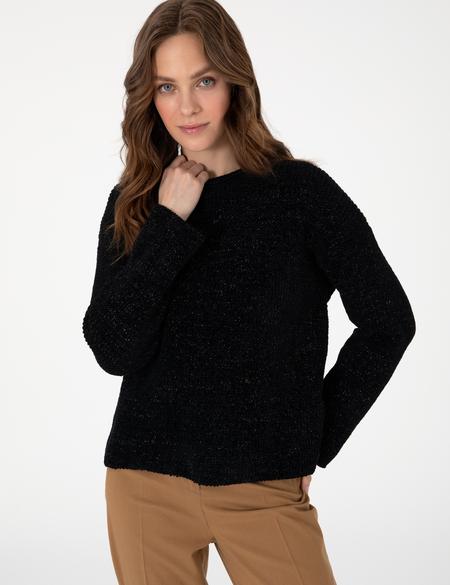 Siyah Oversize Kazak - 50290610012