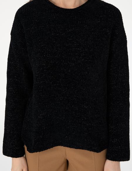 Siyah Oversize Kazak - 50290610012