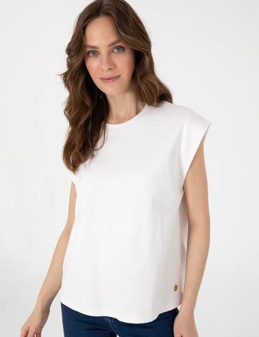Beyaz Comfort Fit Tişört