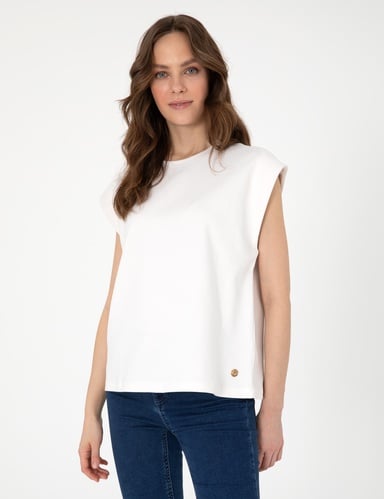 Beyaz Comfort Fit Tişört
