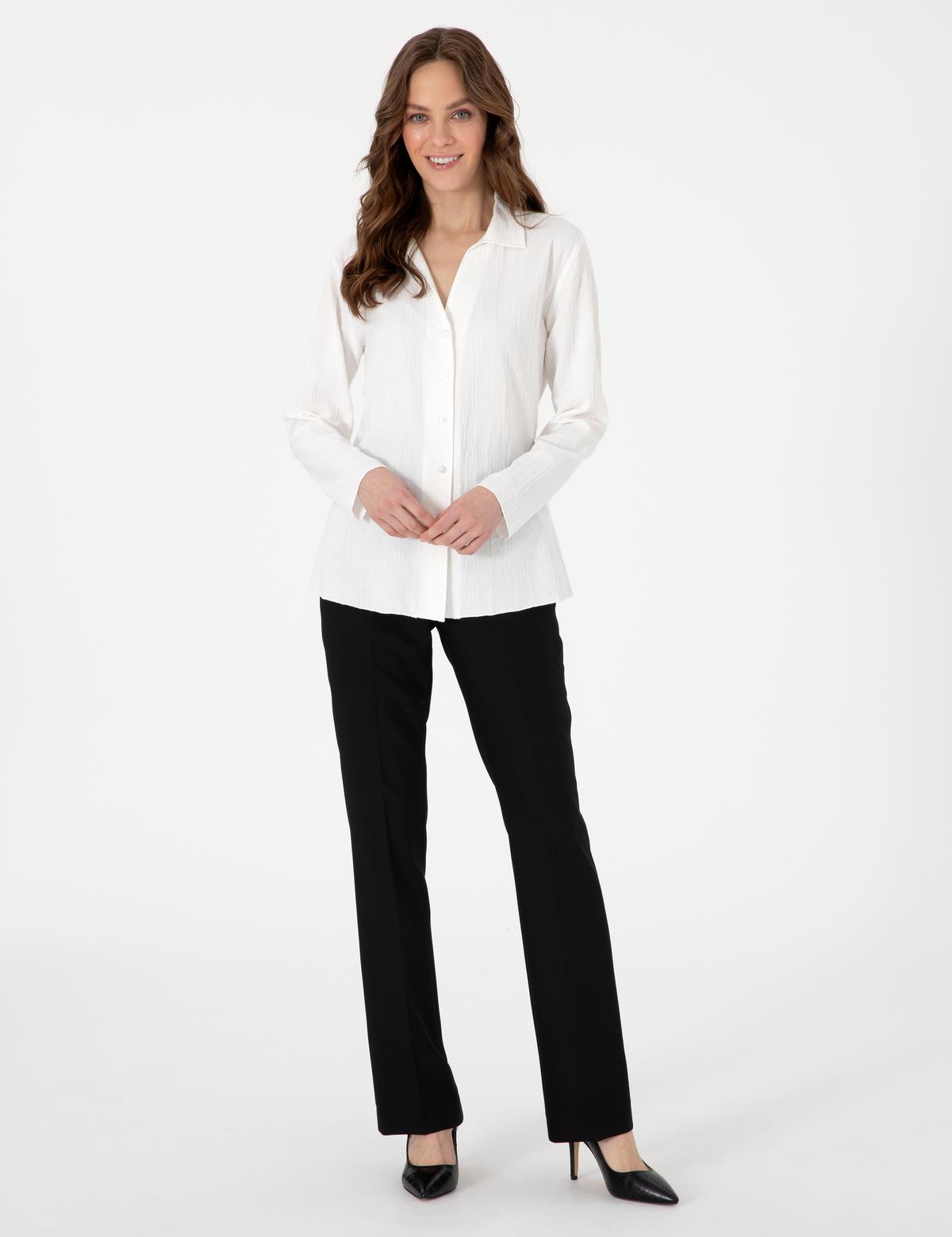 Beyaz Slim Fit Uzun Kollu Gömlek - 50301101003