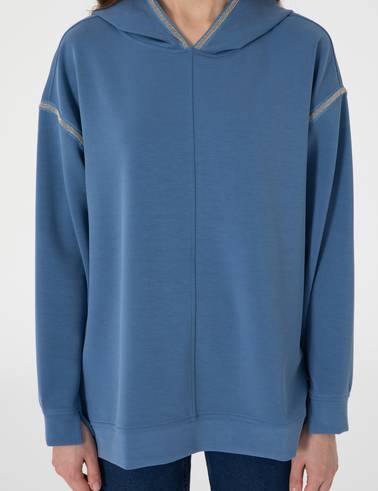 İndigo Oversize Sweatshirt