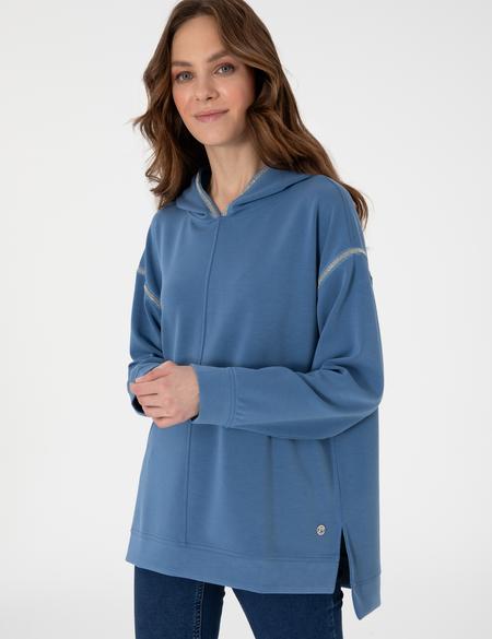 İndigo Oversize Sweatshirt - 50301341010