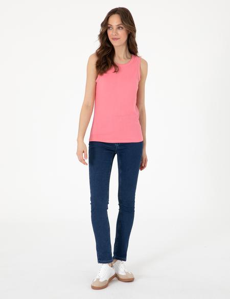 Pembe Ex. Slim Fit Örme Bluz - 50301485072