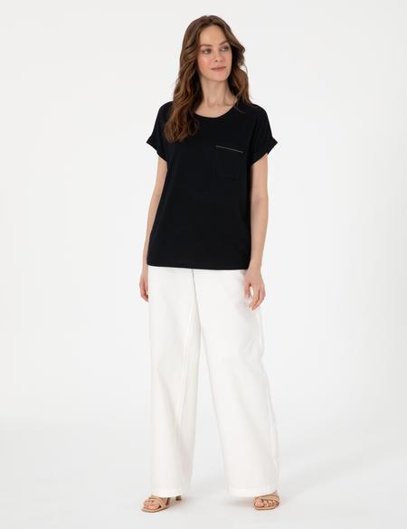 Siyah Regular Fit Tişört - 50301440032
