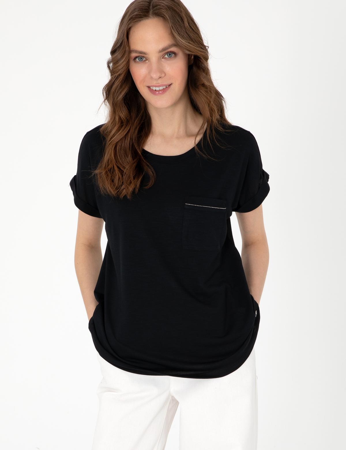 Siyah Regular Fit Tişört - 50301440032