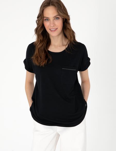 Siyah Regular Fit Tişört - 50301440032