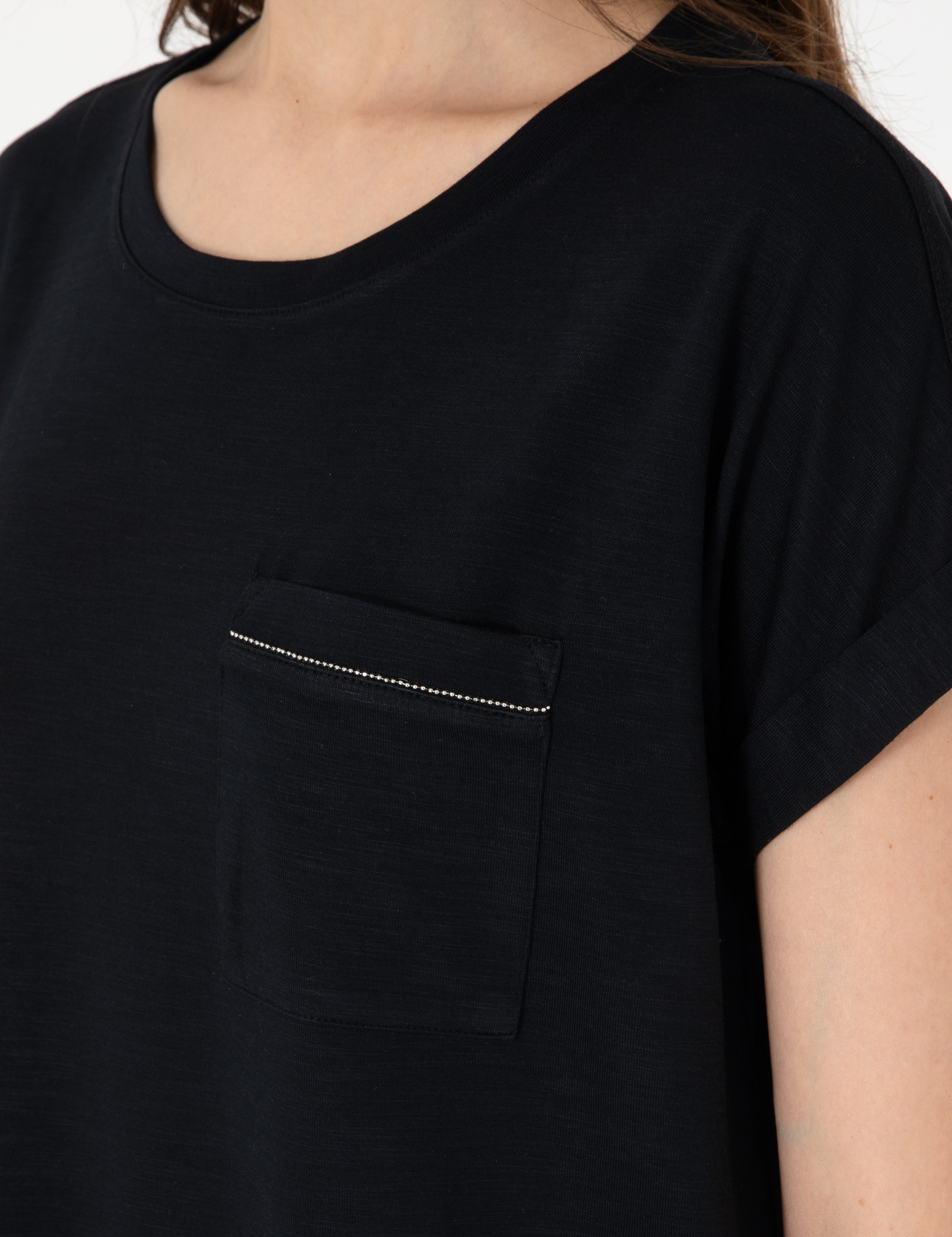 Siyah Regular Fit Tişört - Image 7