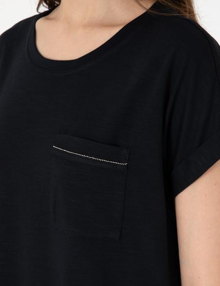 Siyah Regular Fit Tişört - 50301440032