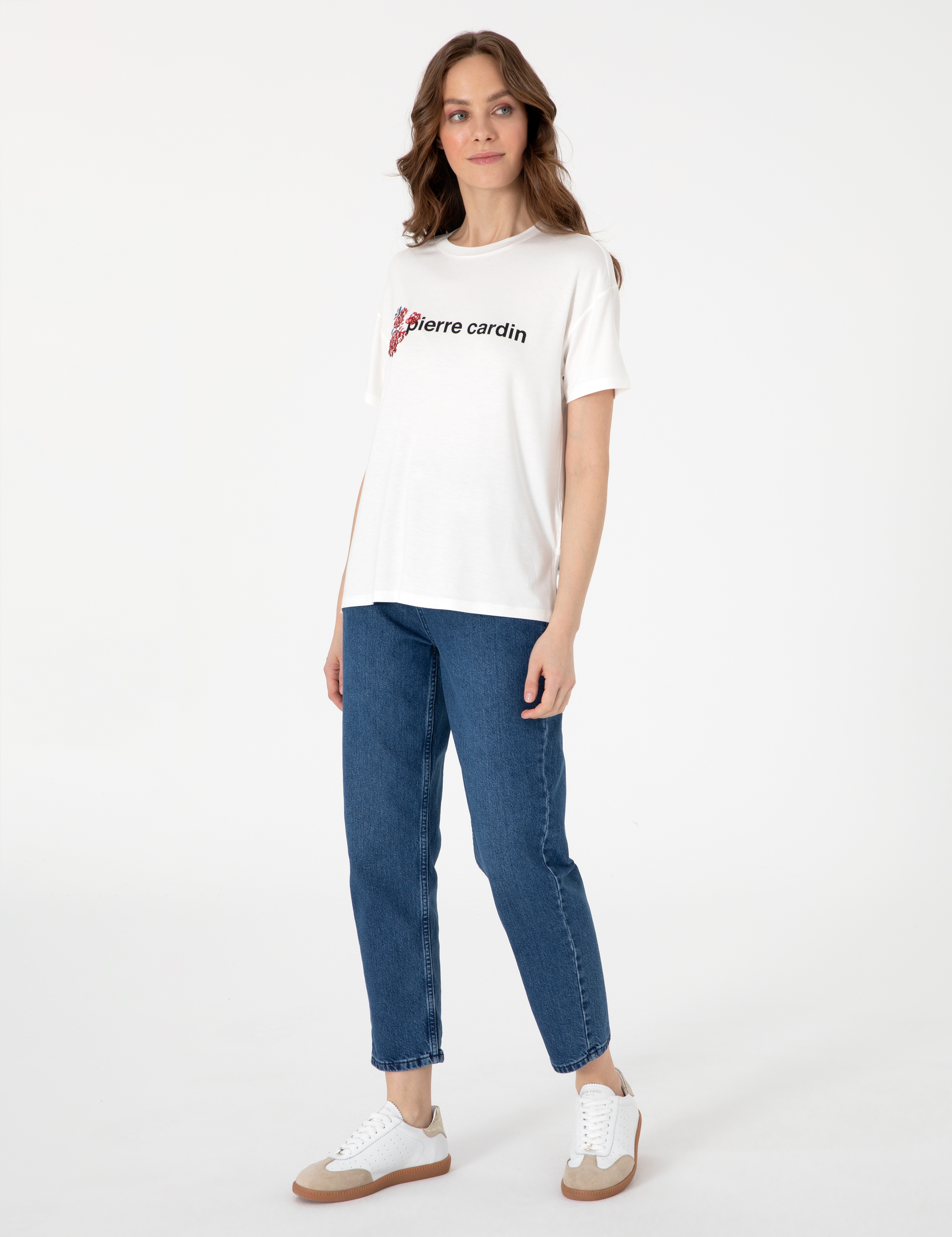 Beyaz Comfort Fit Tişört