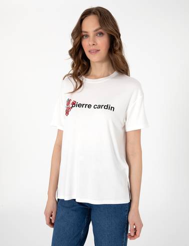 Beyaz Comfort Fit Tişört