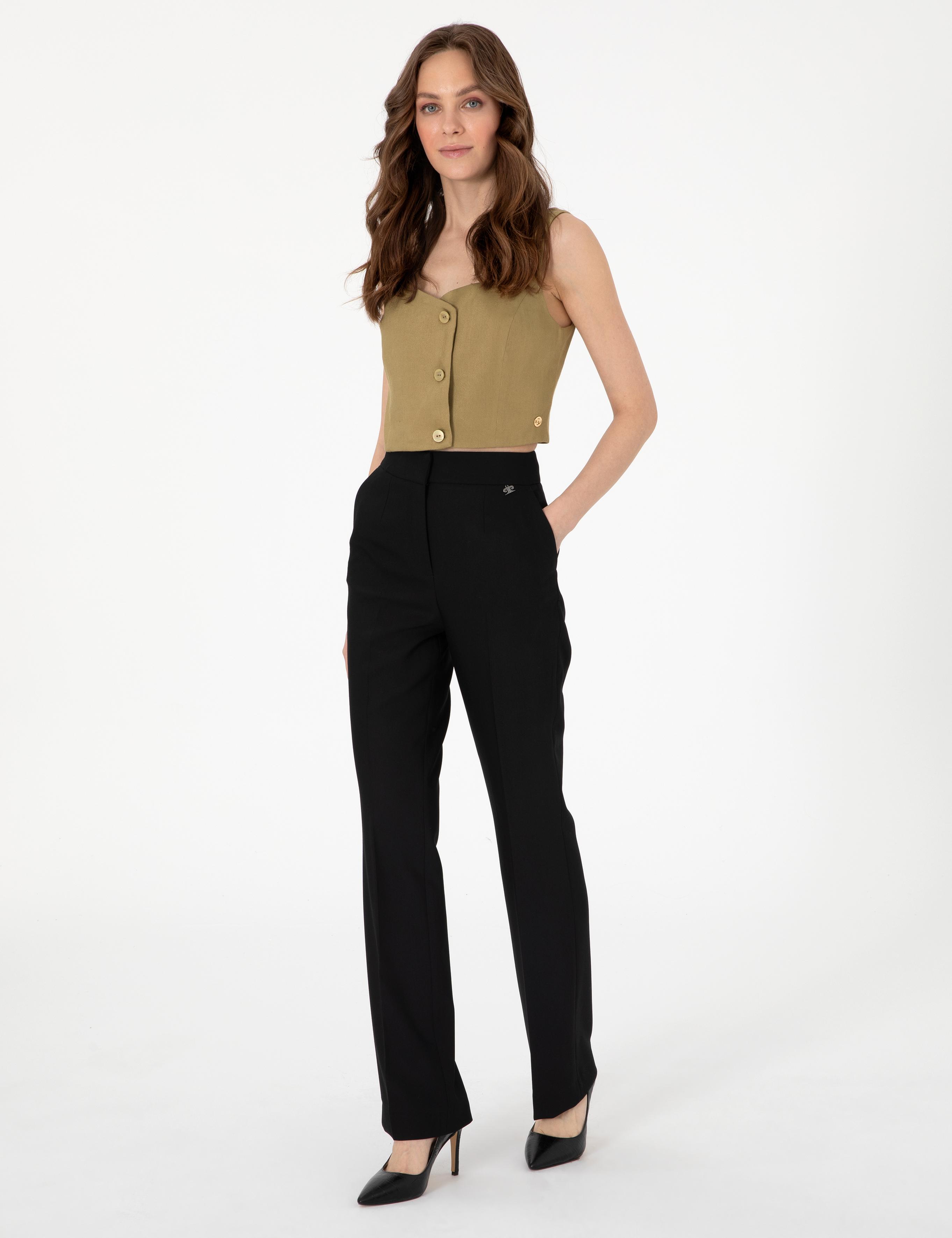 Siyah Kumaş Pantolon