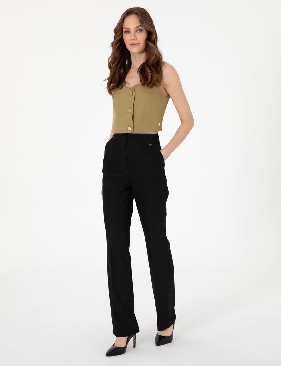 Siyah Kumaş Pantolon