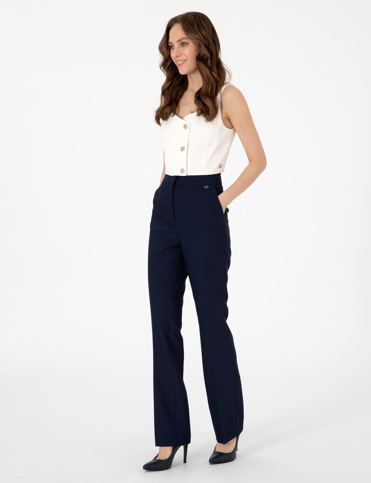 Lacivert Kumaş Pantolon