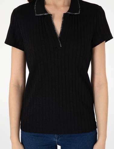Siyah Slim Fit Basic Tişört