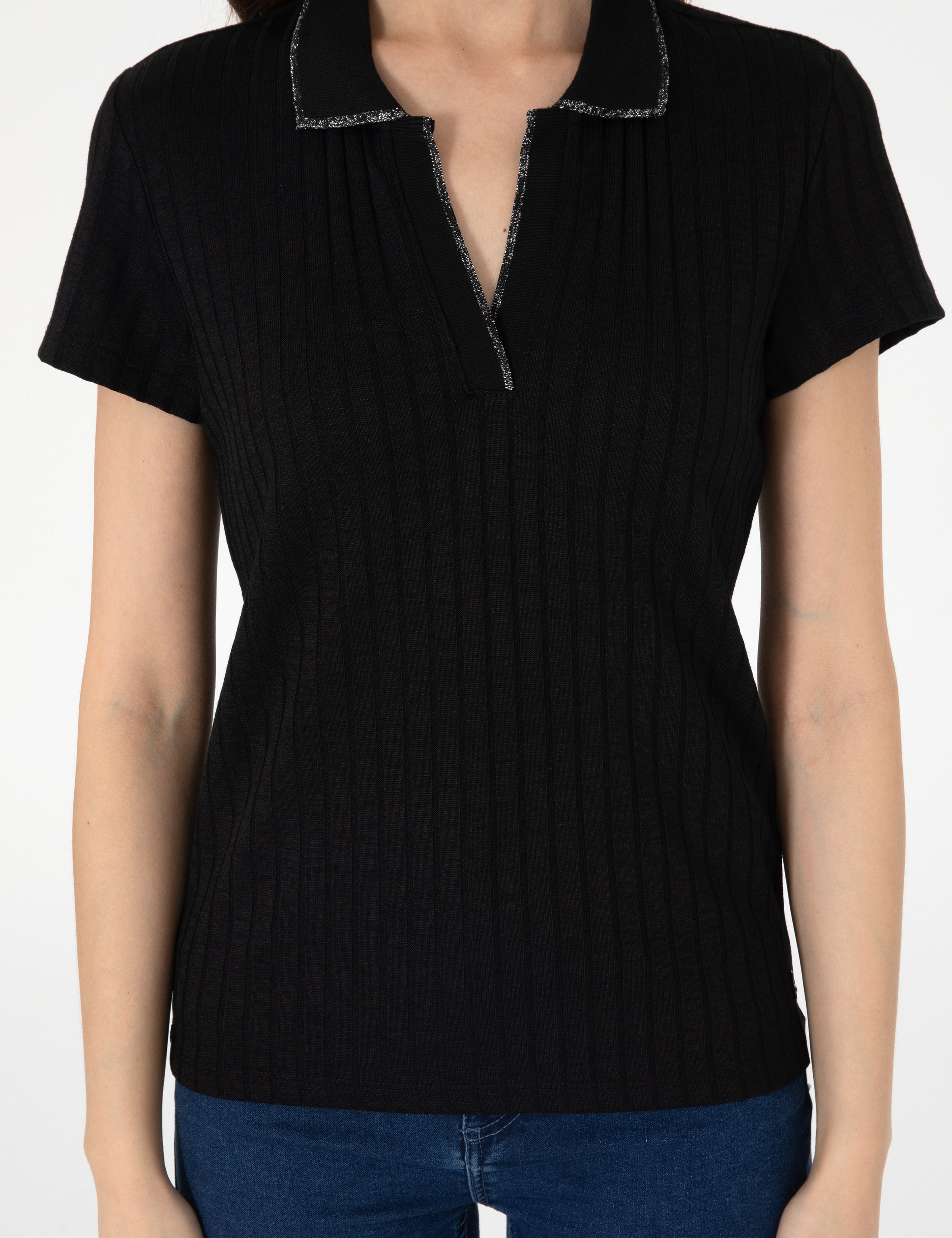 Siyah Slim Fit Basic Tişört