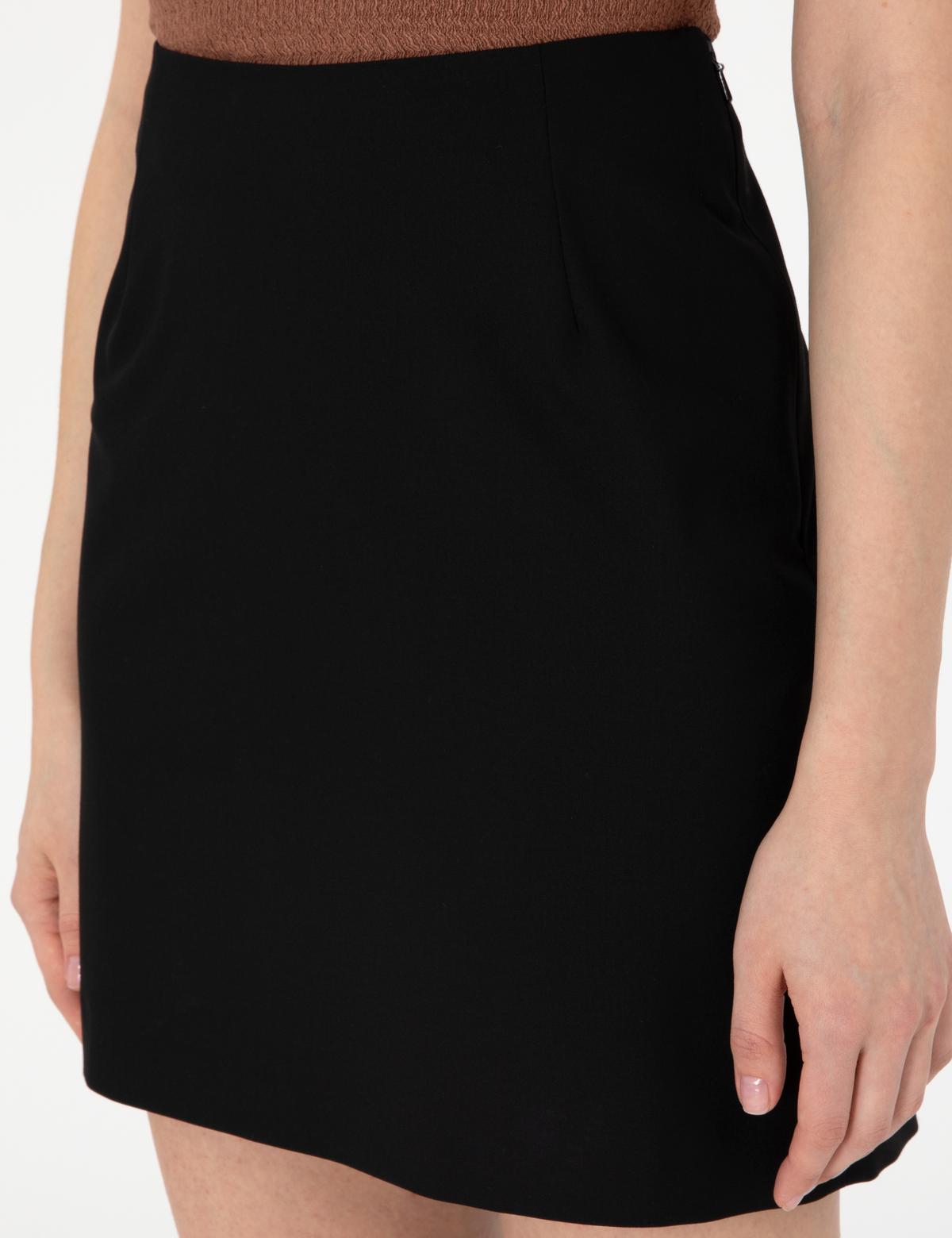 Siyah Slim Fit Dokuma Etek - 50314082004