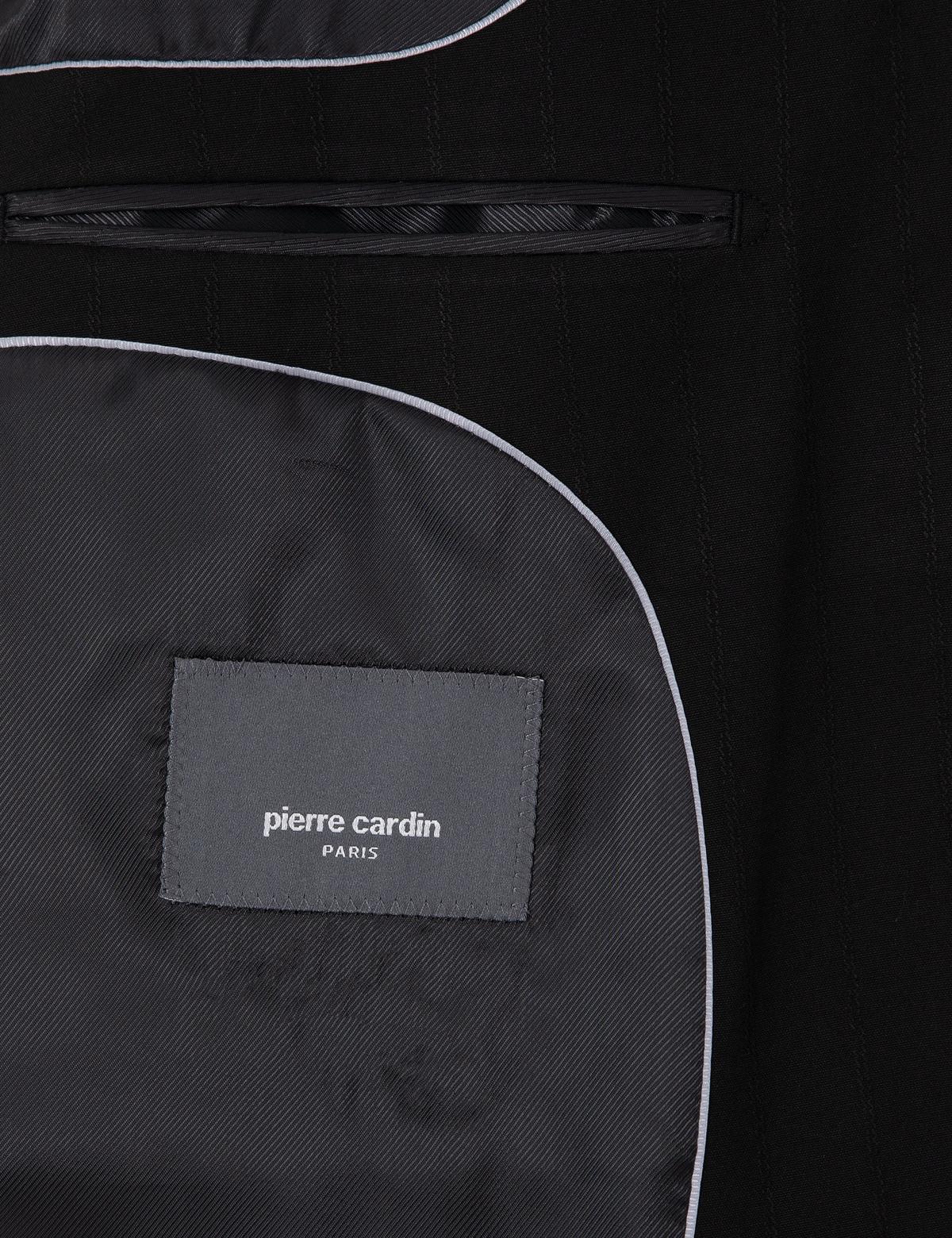 Siyah Slim Fit Çizgili Takım Elbise - 50305101026