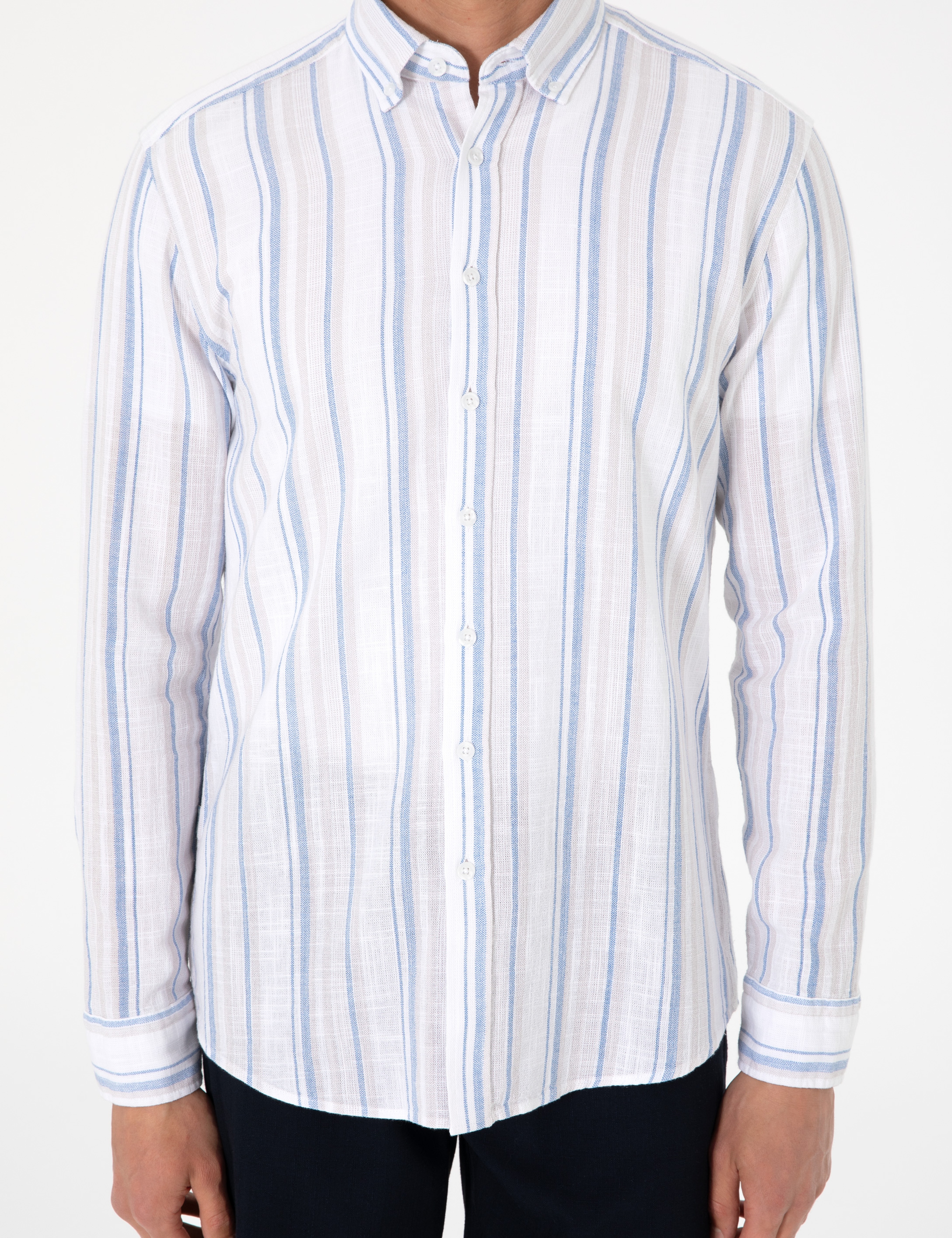 Mavi Regular Fit Uzun Kollu Gömlek - Image 6