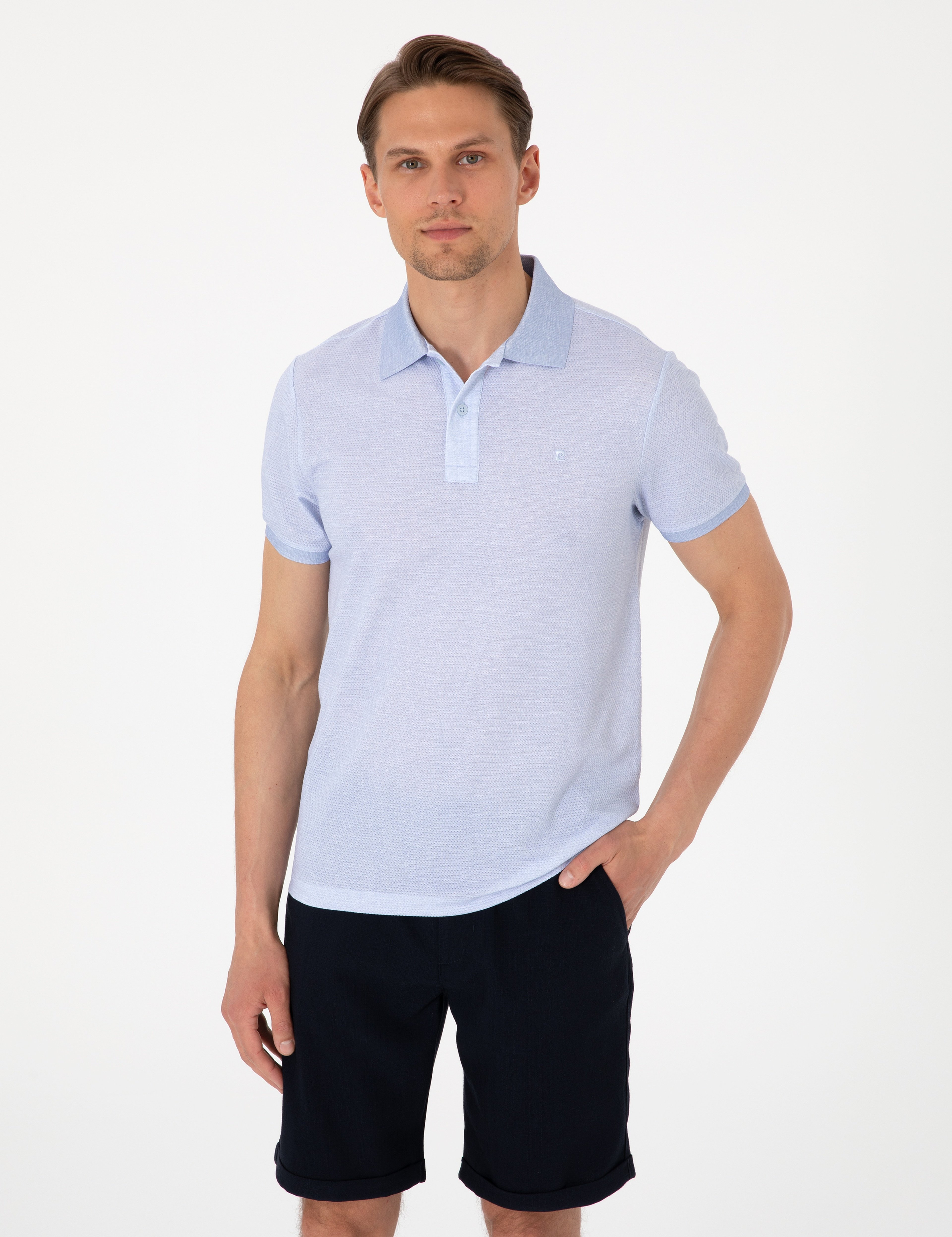 Açık Mavi Slim Fit Tişört - Image 1