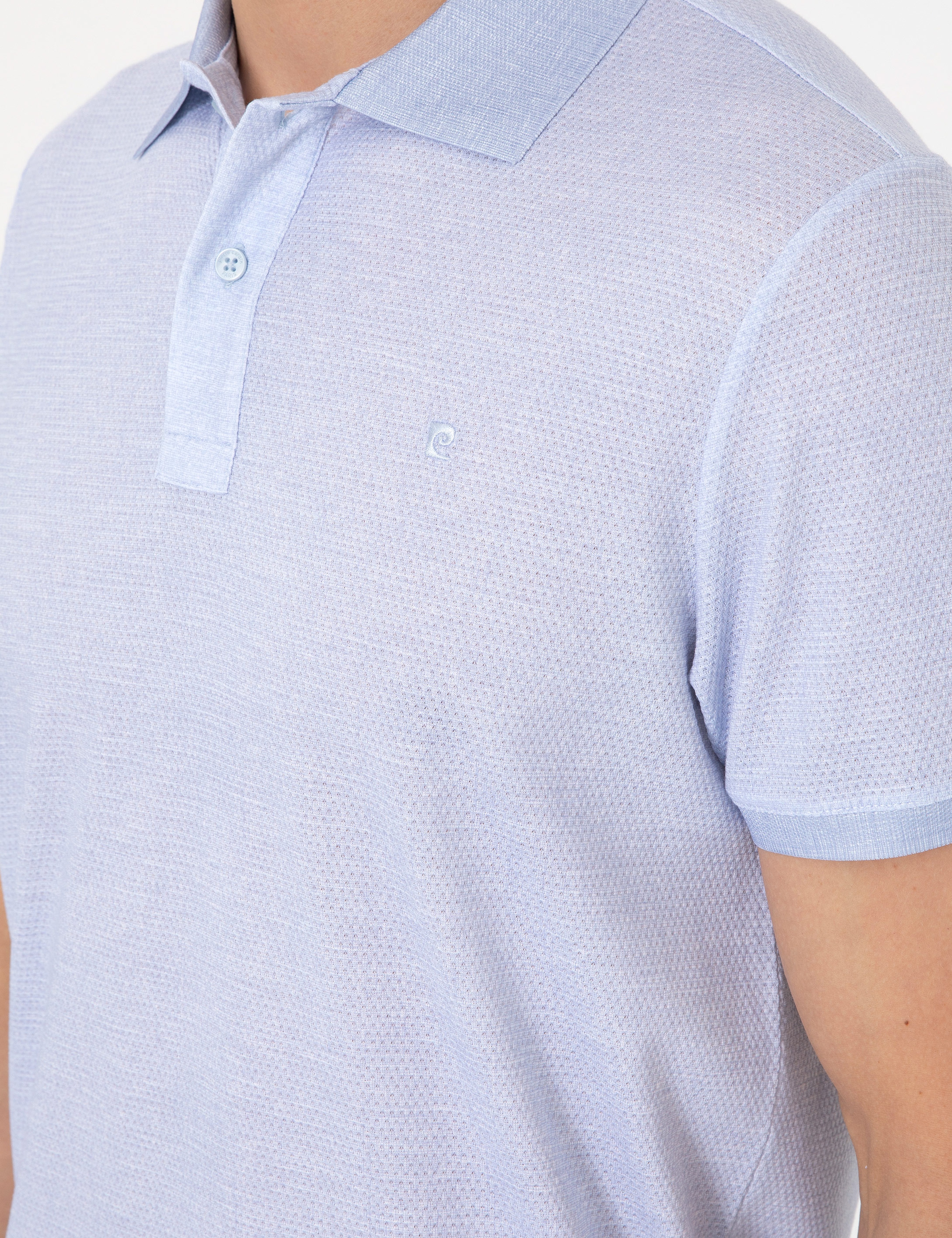 Açık Mavi Slim Fit Tişört - Image 7