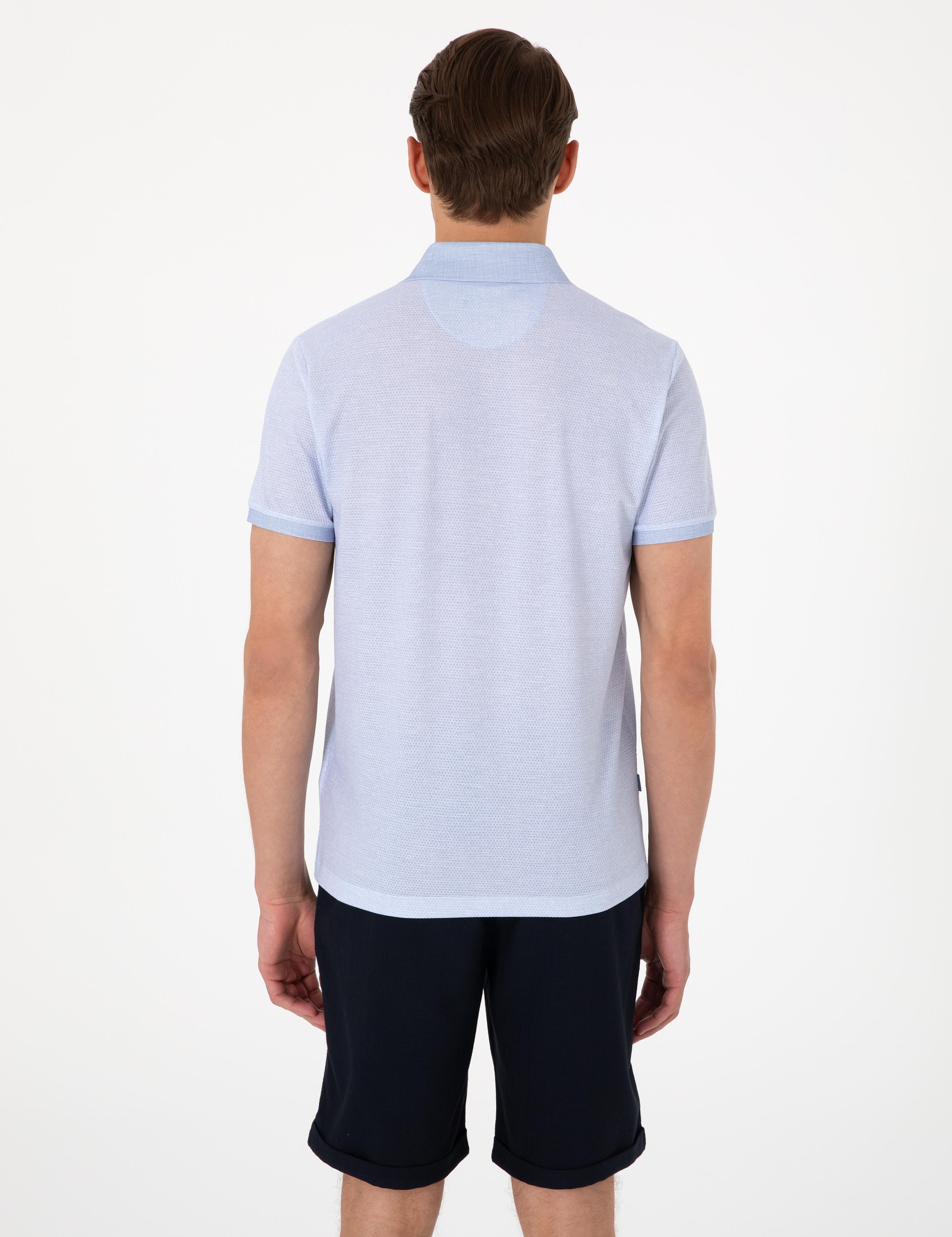 Açık Mavi Slim Fit Tişört