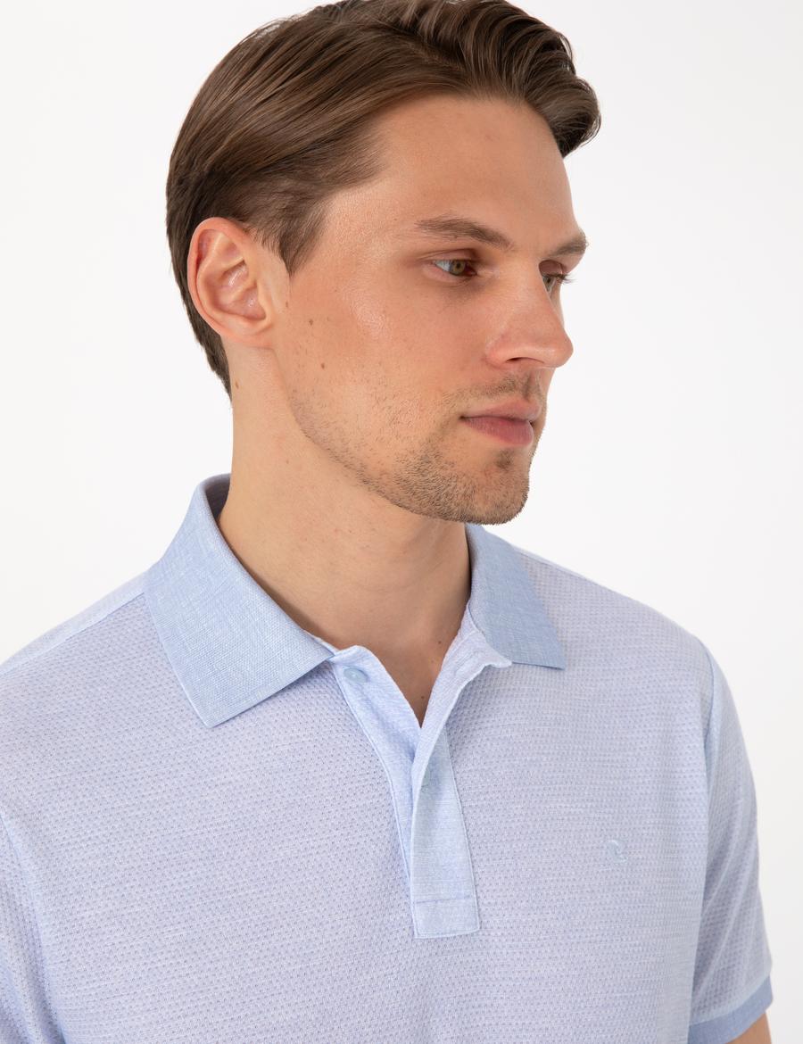 Açık Mavi Slim Fit Tişört