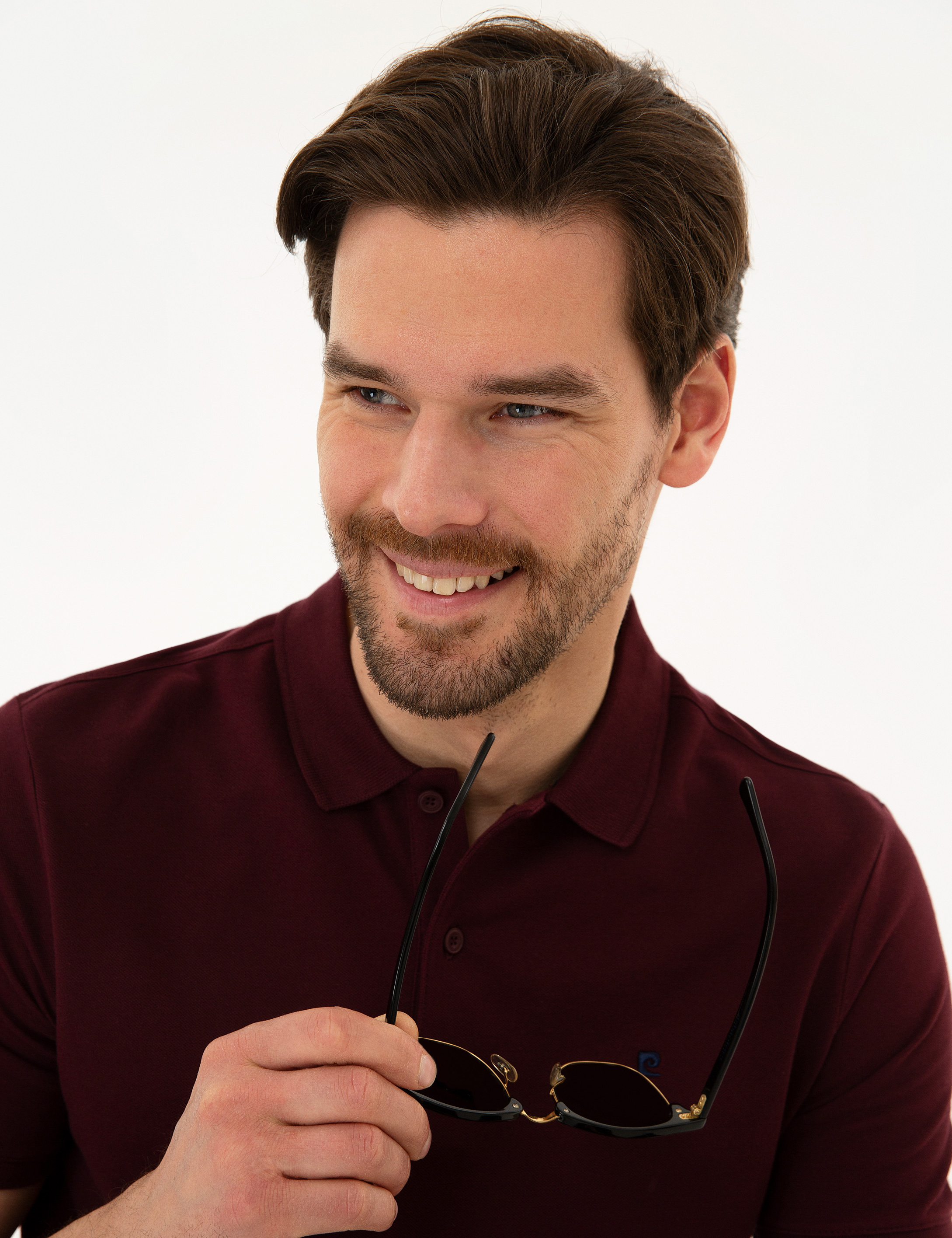 Bordo Slim Fit Basic Polo Yaka T-Shirt - Image 2