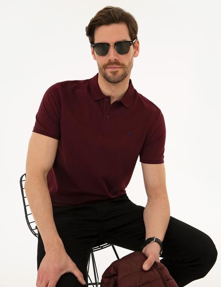 Bordo Slim Fit Basic Polo Yaka T-Shirt - 50225515033
