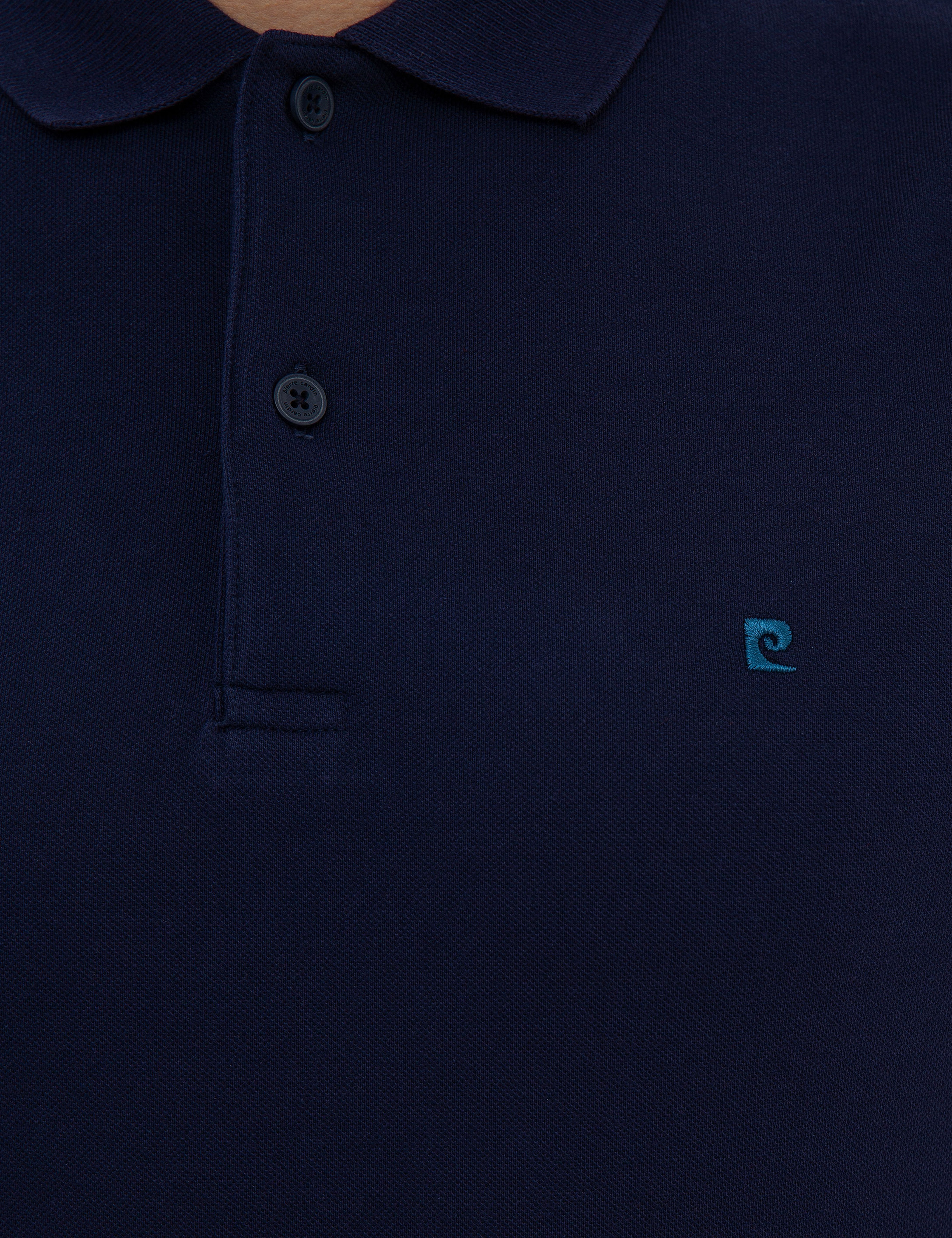 Lacivert Slim Fit Basic Polo Yaka T-Shirt - Image 5