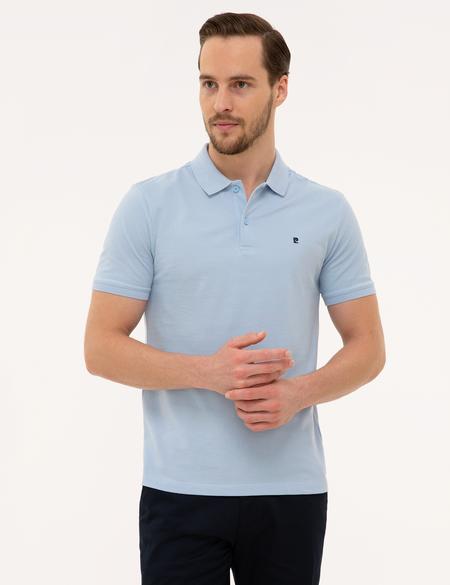 Açık Mavi Slim Fit Basic Polo Yaka T-Shirt - 50225515023