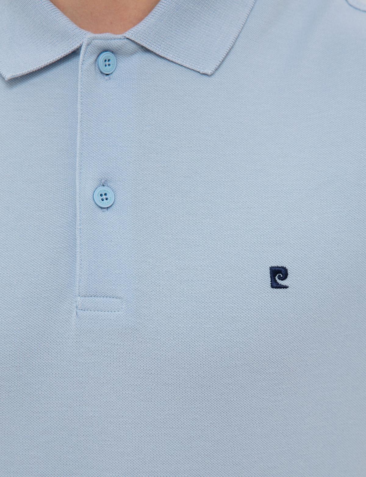 Açık Mavi Slim Fit Basic Polo Yaka T-Shirt - 50225515023