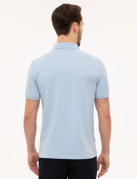 Açık Mavi Slim Fit Basic Polo Yaka T-Shirt - 50225515023