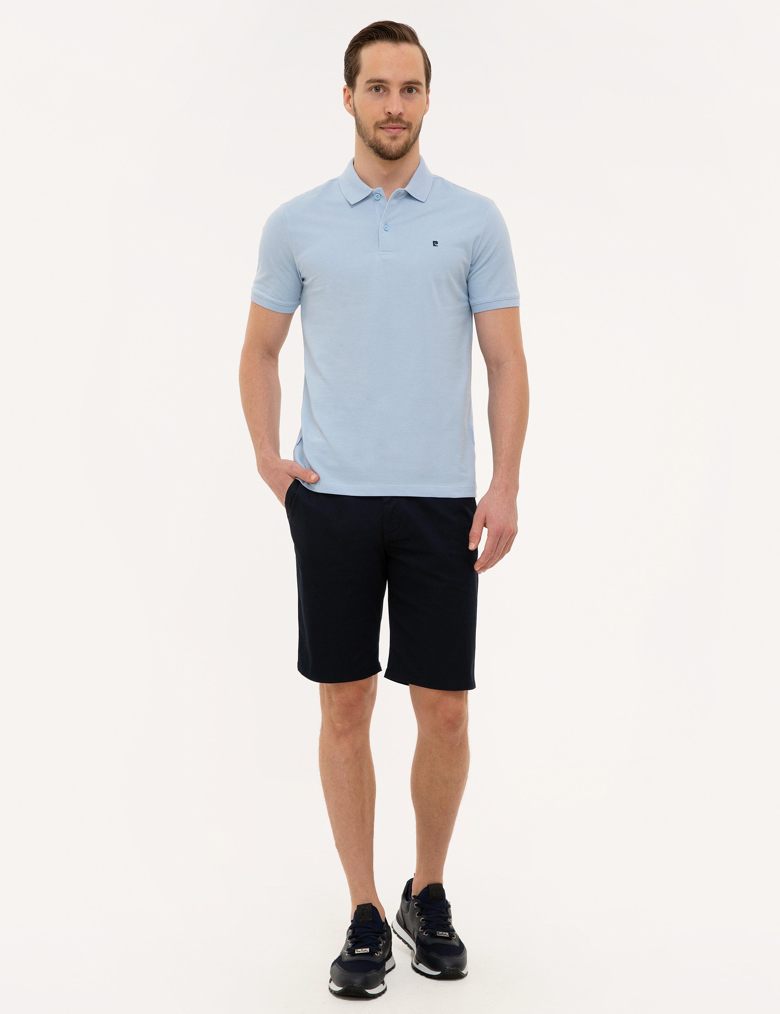 Açık Mavi Slim Fit Basic Polo Yaka T-Shirt