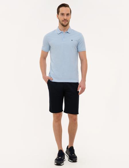 Açık Mavi Slim Fit Basic Polo Yaka T-Shirt - 50225515023