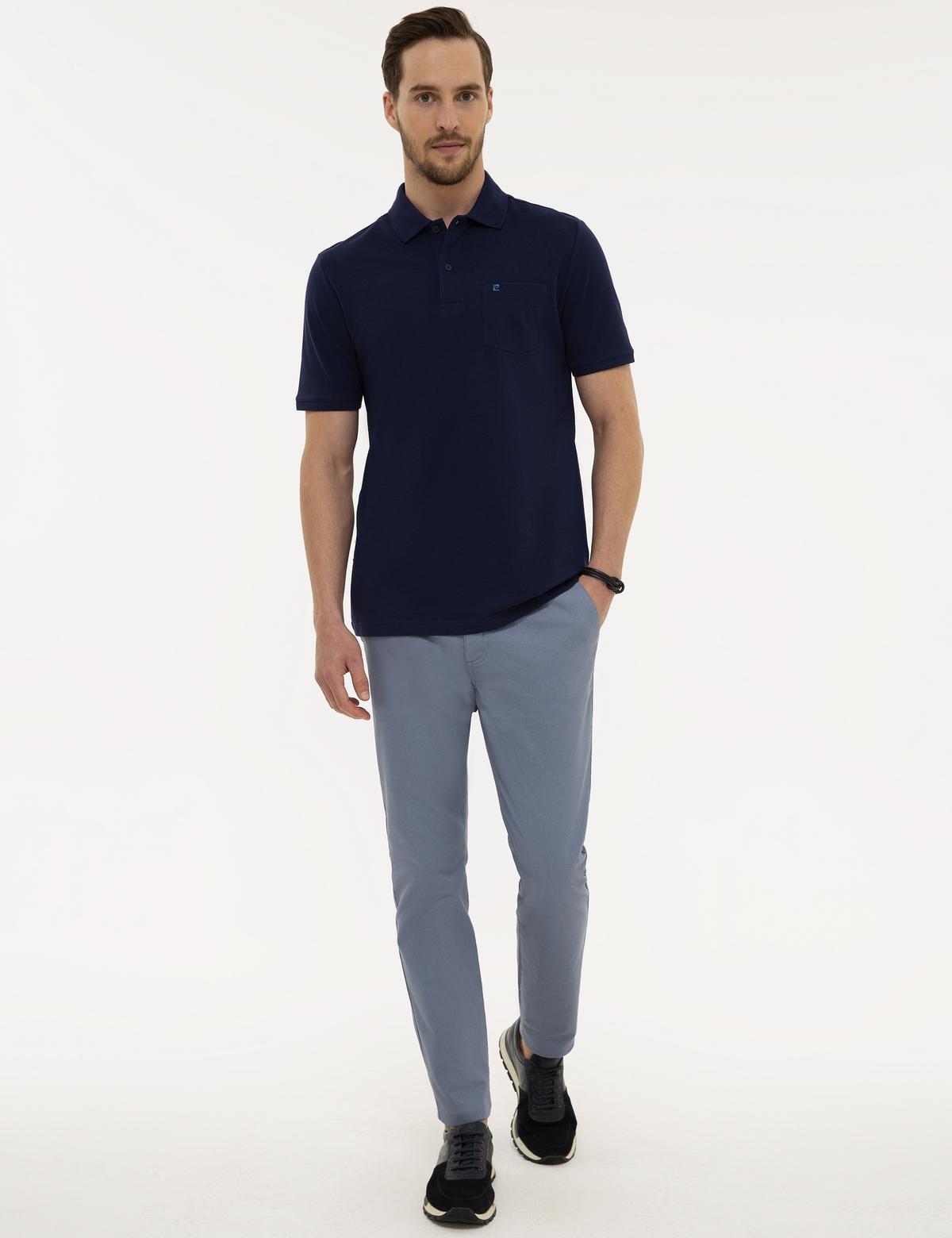 Lacivert Regular Fit Basic Polo Yaka T-Shirt - 50225513028