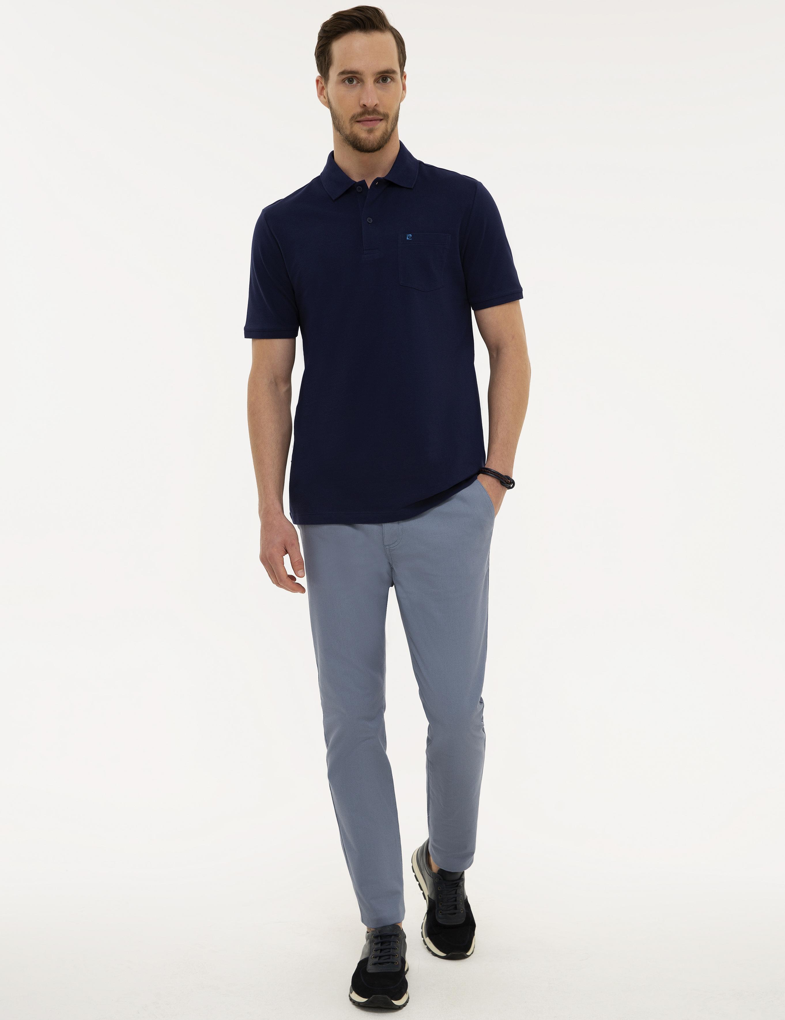 Lacivert Regular Fit Basic Polo Yaka T-Shirt