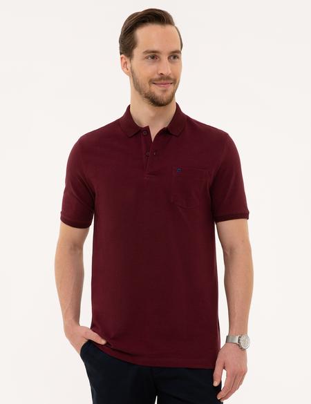 Bordo Regular Fit Basic Polo Yaka T-Shirt - 50225513019