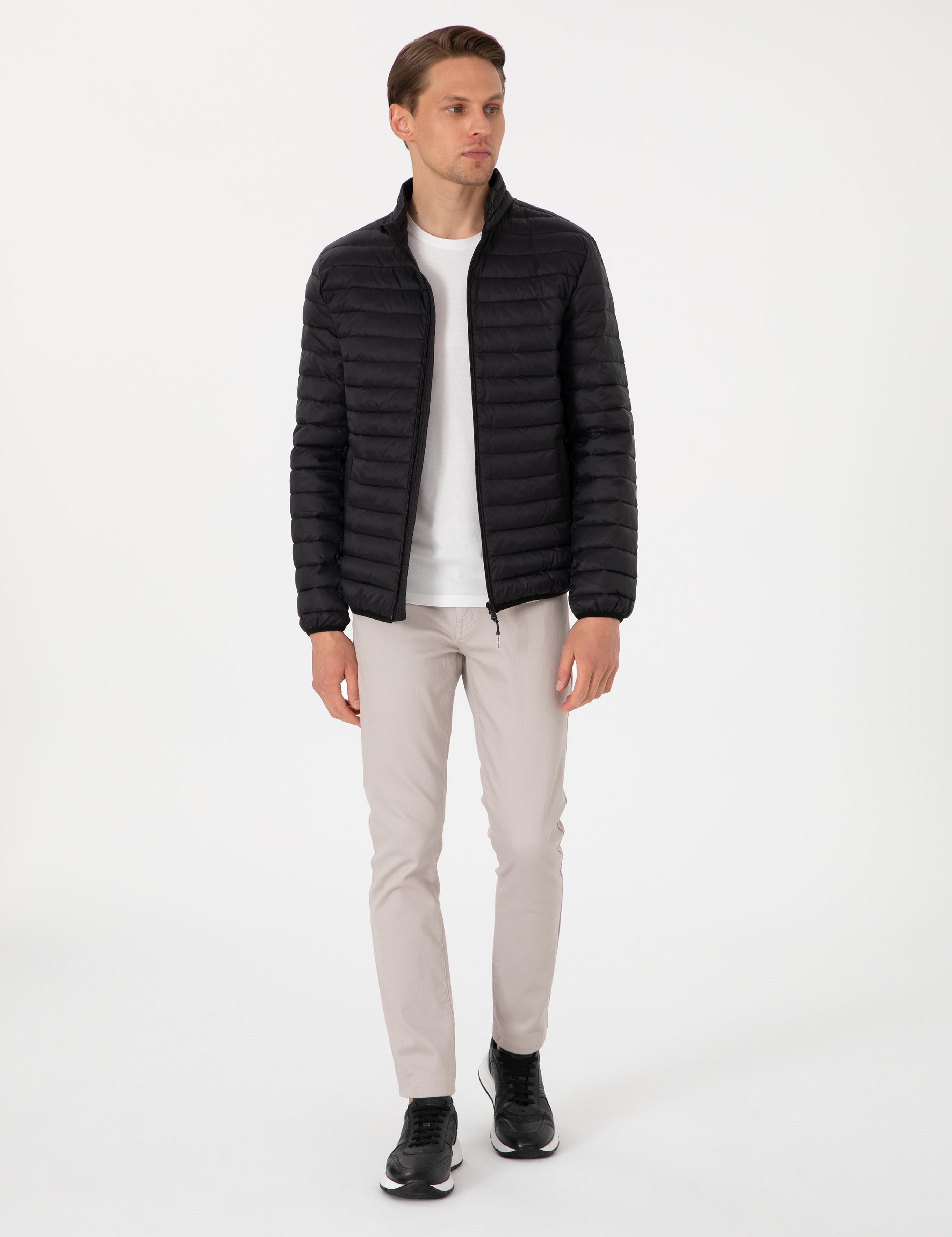 Siyah Cropped Slim Mont