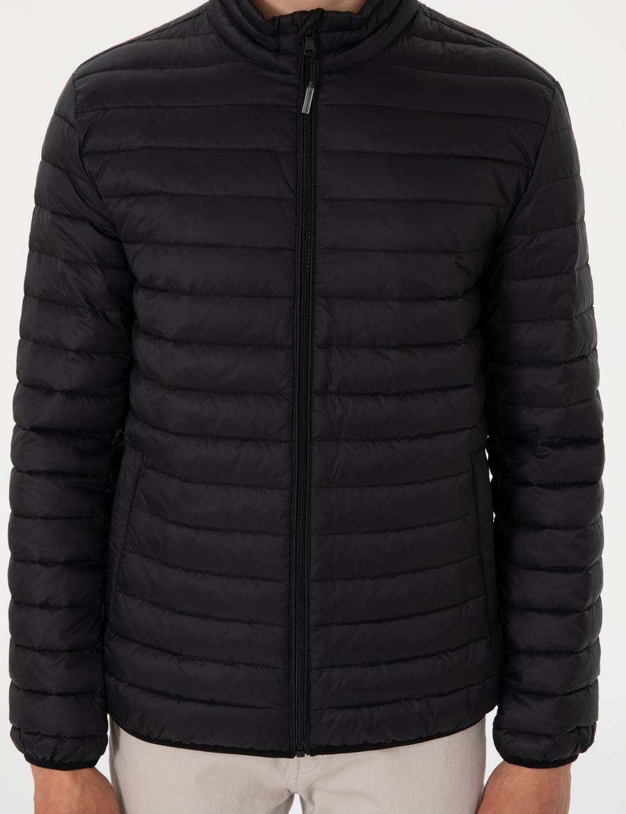 Siyah Cropped Slim Mont