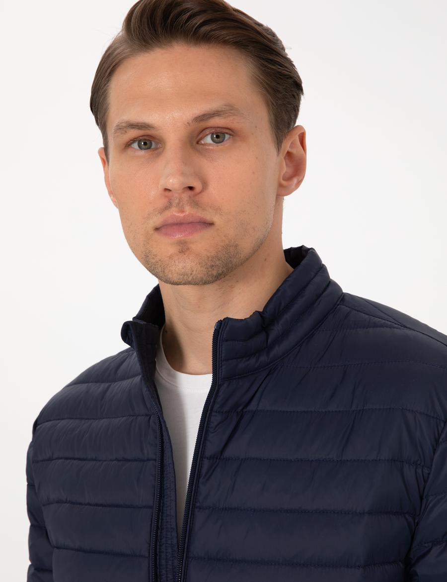 Lacivert Cropped Slim Mont