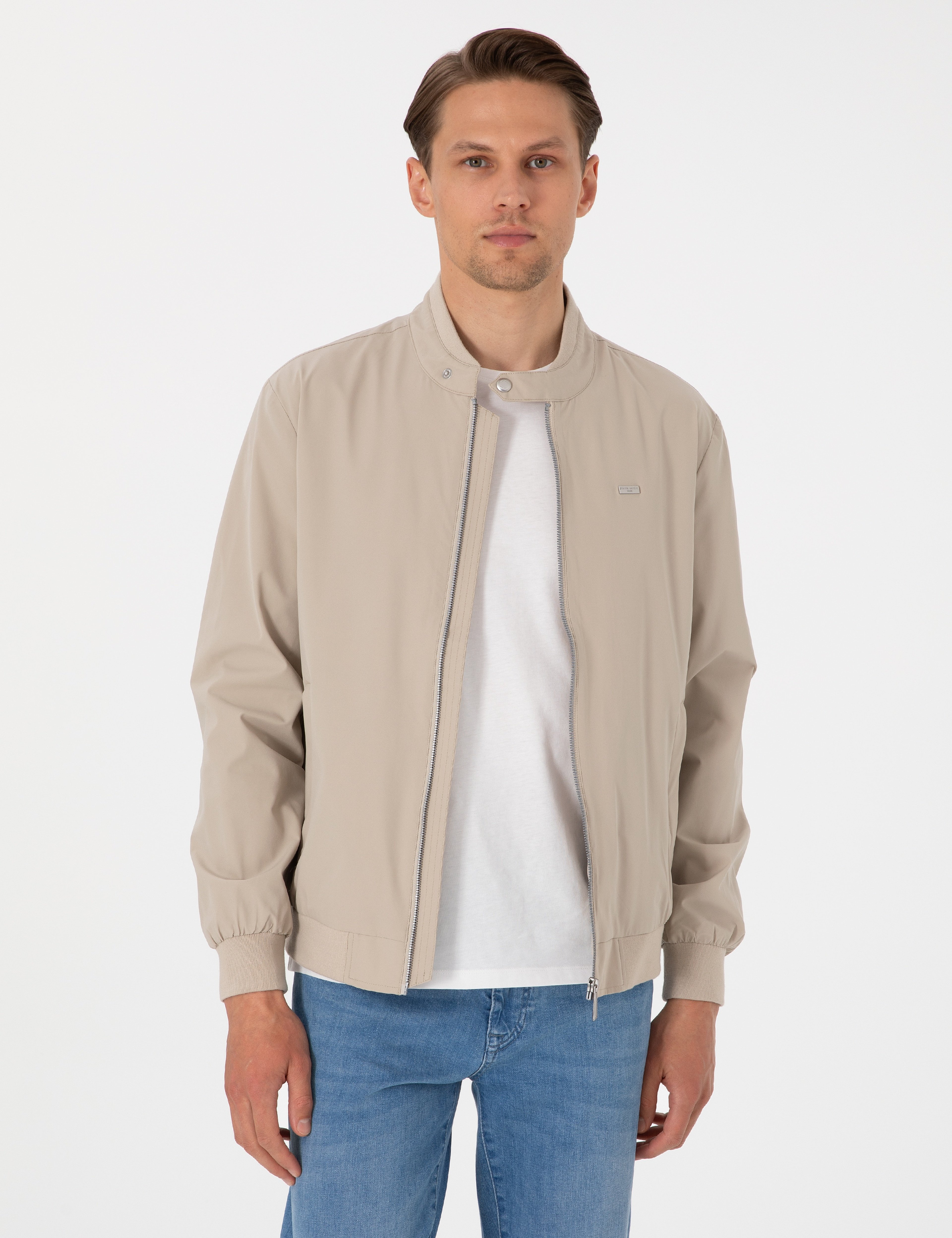 Bej Bomber Ceket