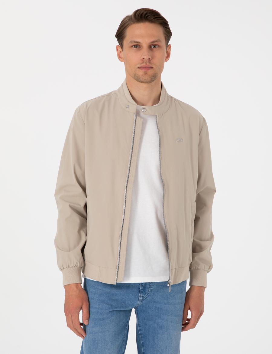 Bej Bomber Ceket