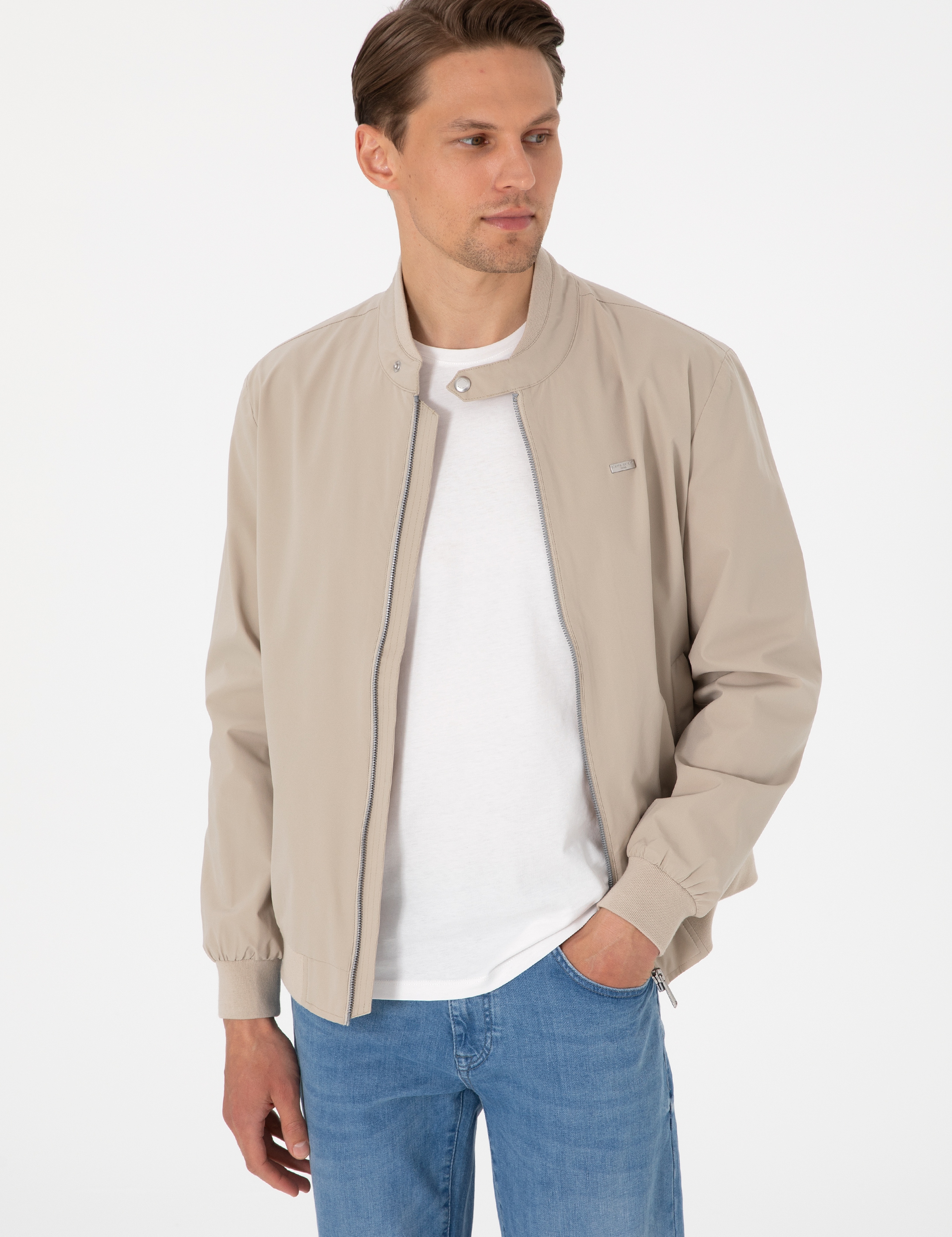 Bej Bomber Ceket - Image 3