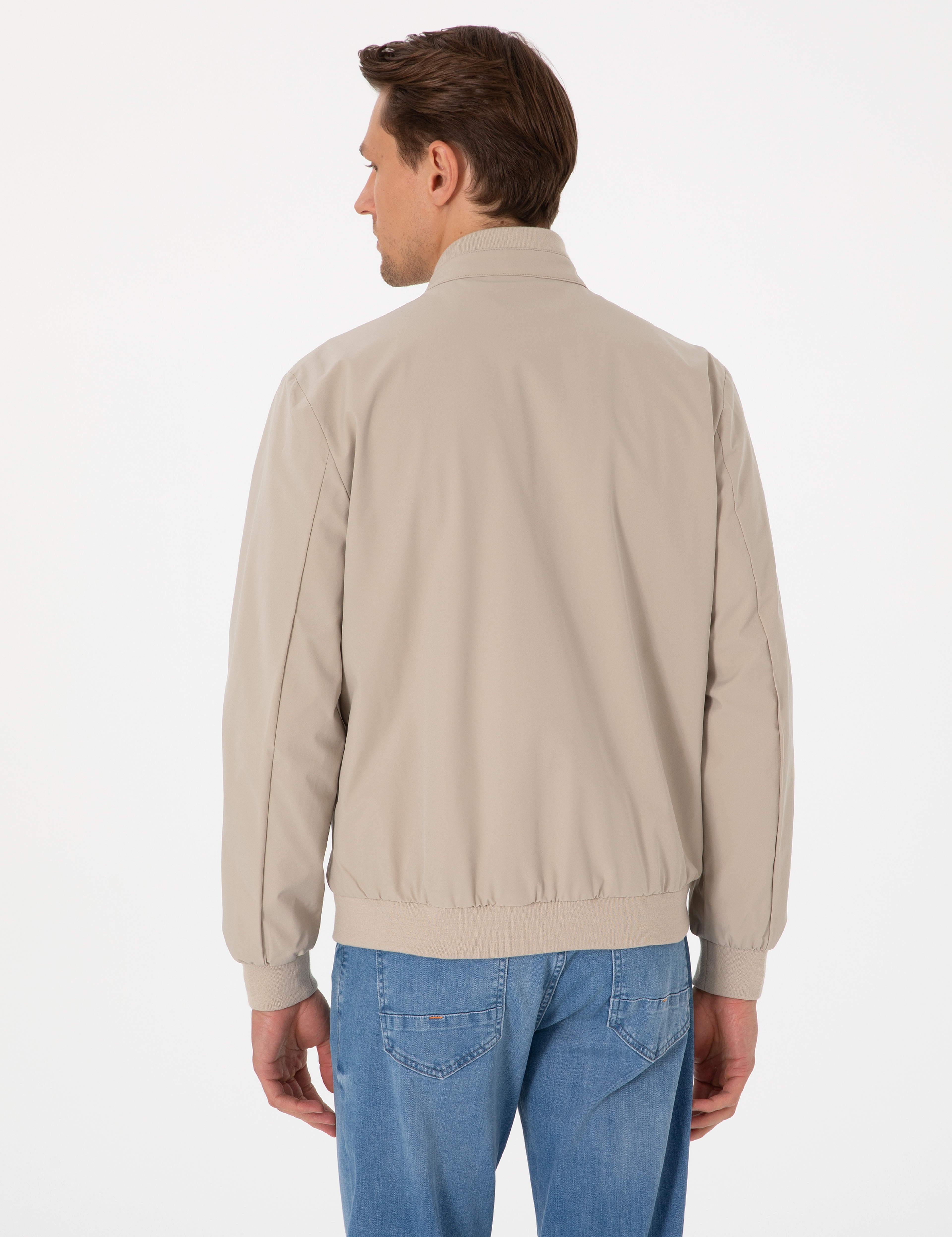 Bej Bomber Ceket - Image 5