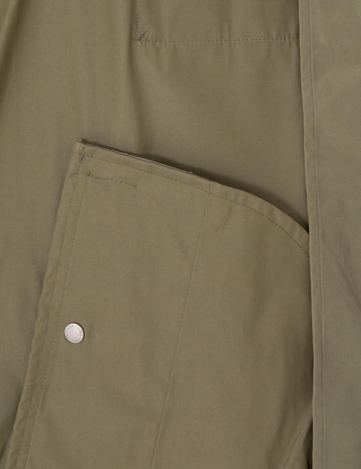 Haki Regular Fit Fermuarlı İnce Mont - 50306932011