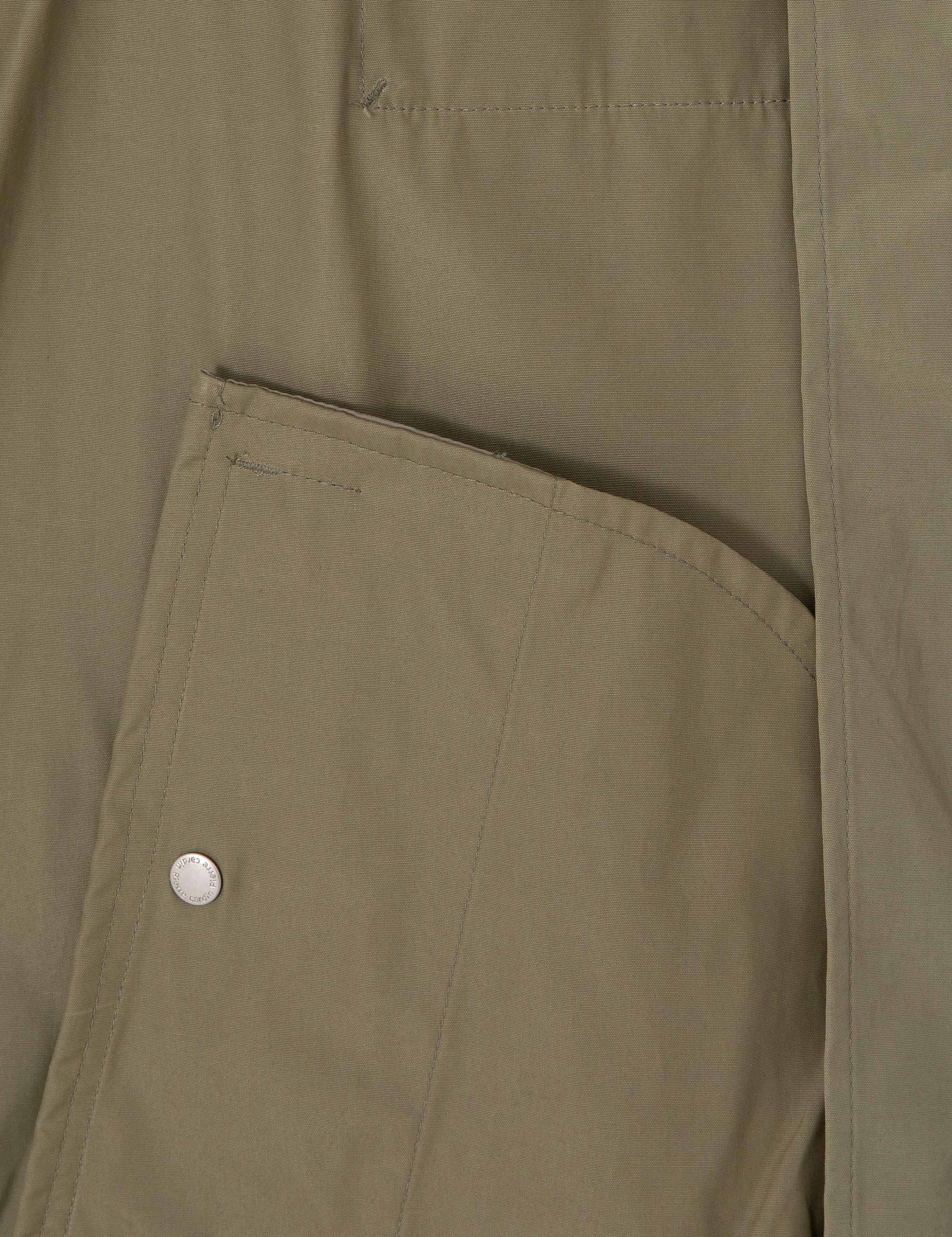 Haki Regular Fit Fermuarlı İnce Mont