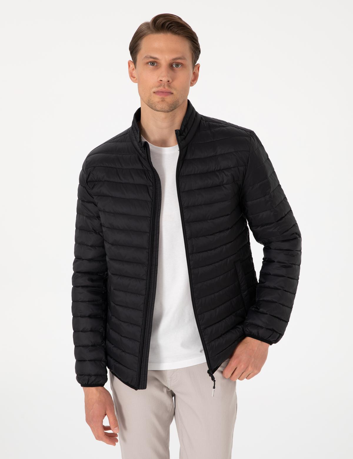 Siyah Cropped Slim Mont