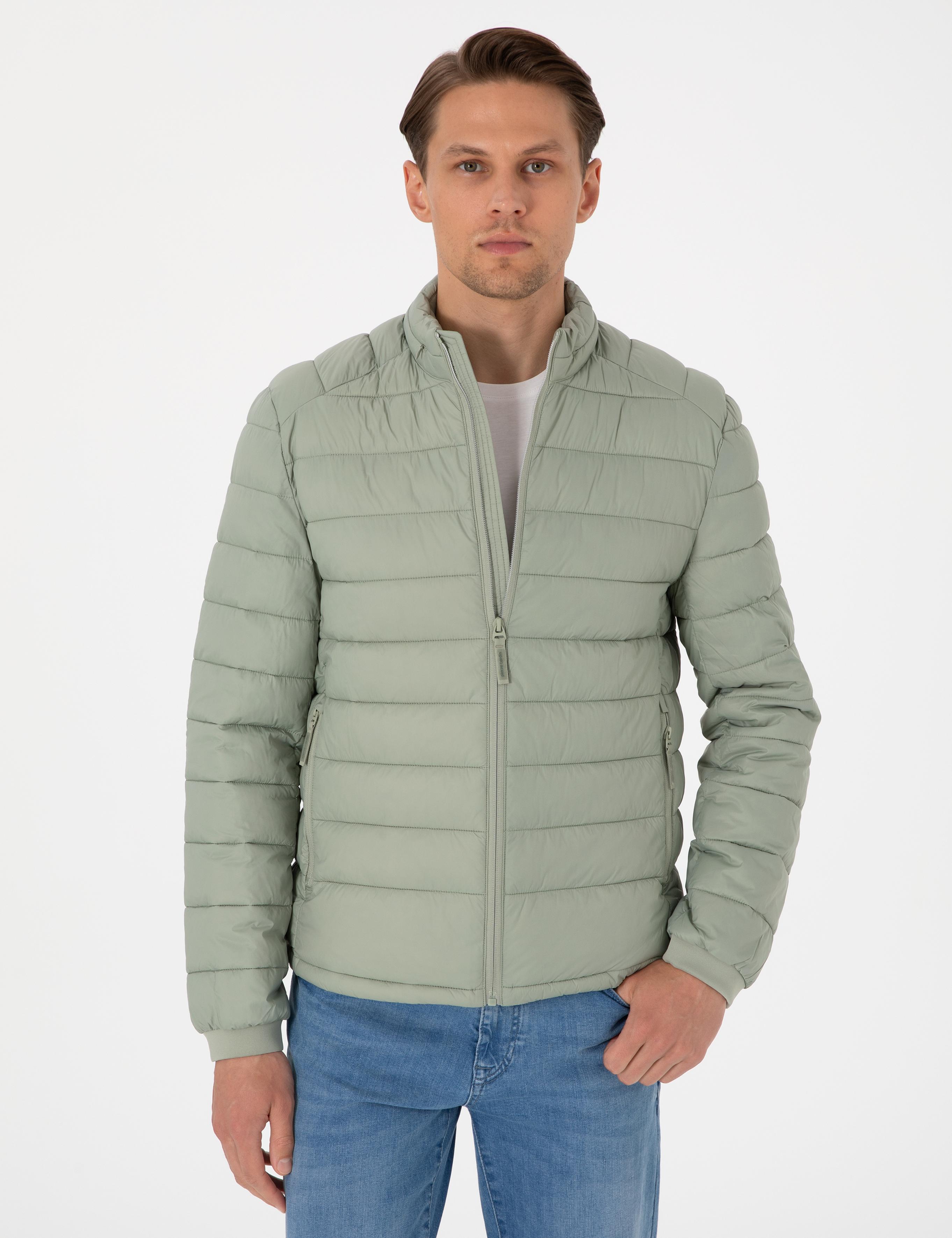 Yeşil Cropped Slim Mont