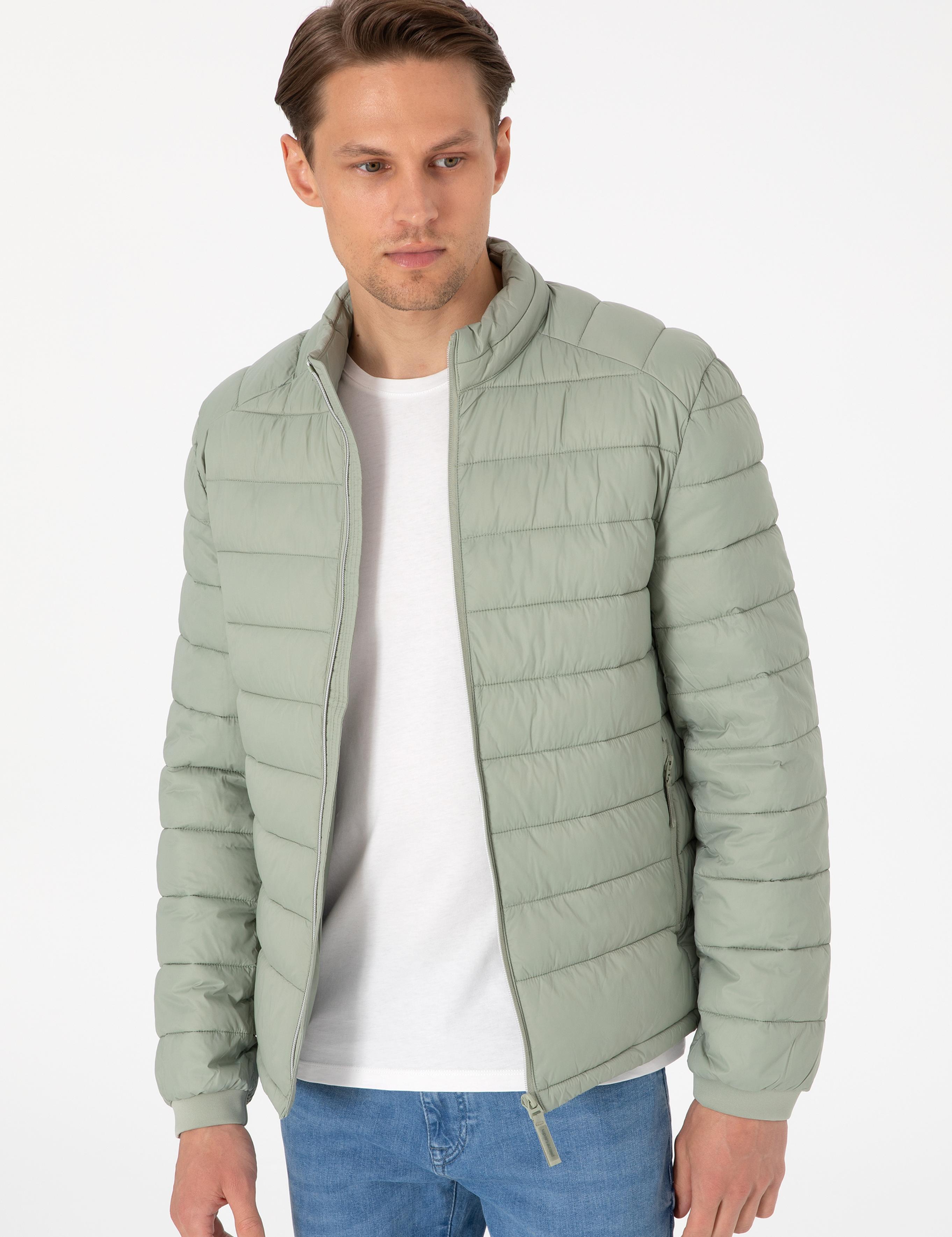 Yeşil Cropped Slim Mont